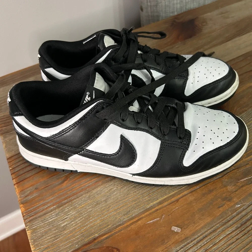 Nike Dunk Low Panda White Black Mens Sneakers DD1391-100 Size 8 - Picture 9 of 10